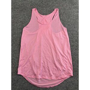 Lululemon Tank Top Womens Large Pink Open Back Lightweight Twist Workout Yoga